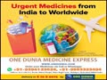 Medicine International Courier Services to USA UK Canada Australia UAE, Saudi Arabia from India