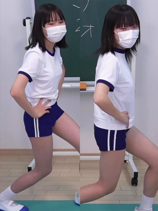 CAMPUS LIFEエクササイズ Vol.1 - 3年2組ルナちゃん＆2年2組リオちゃん（サンプル動画） - FC2 Video